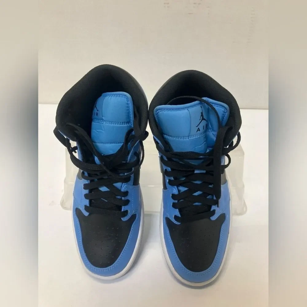 Nike Mens Air Jordan 1 Mid University Blue High Top Sneakers 8
